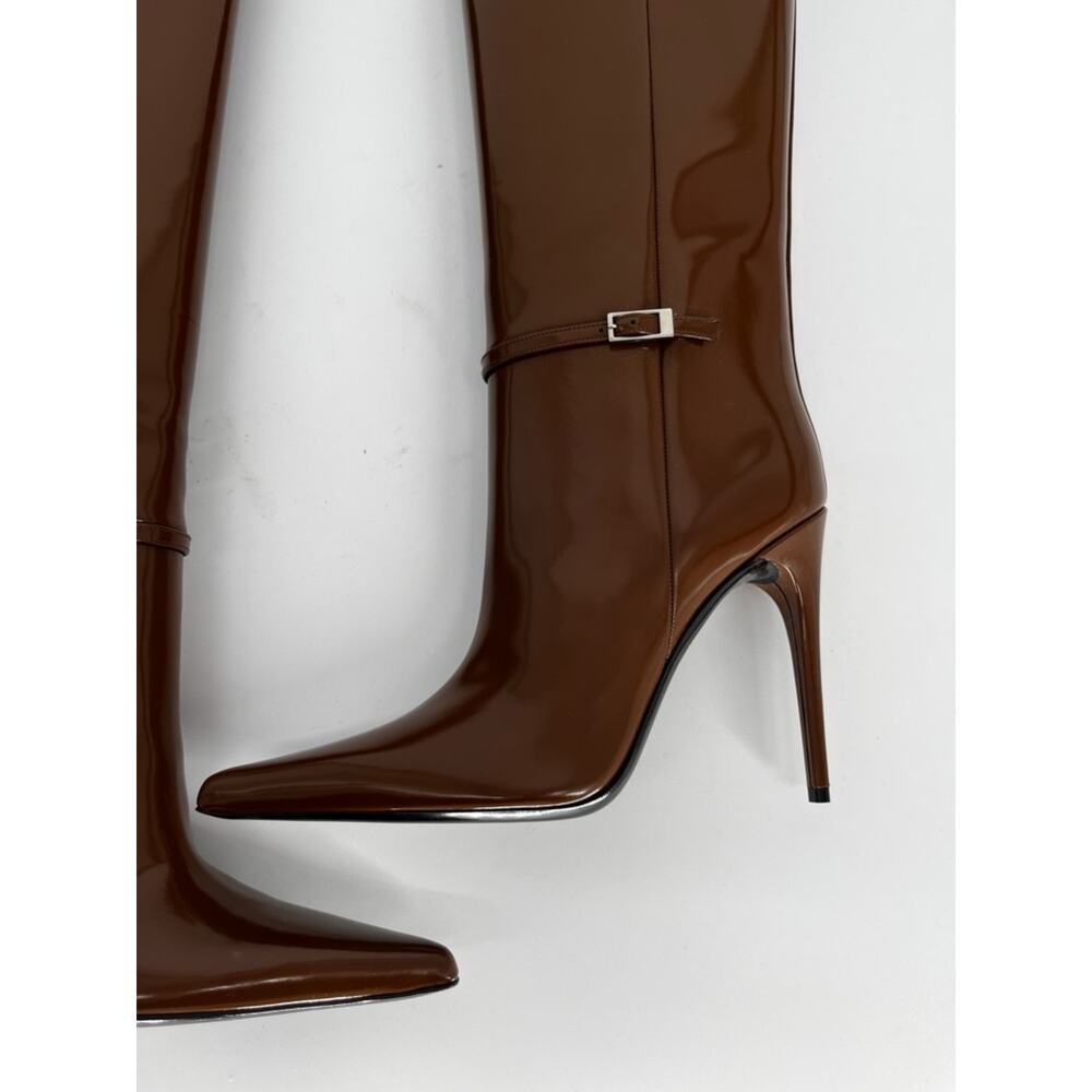 Saint Laurent Vendome 110 Knee High Stiletto Boots Honey - US 8 (EU 38) - Picture 6 of 11